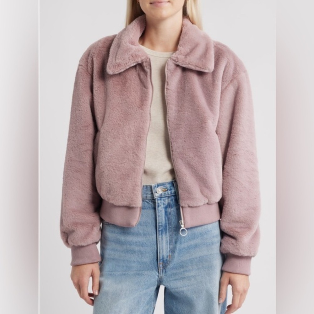 NEW…Thread & Supply Plush Faux-Fur Jacket